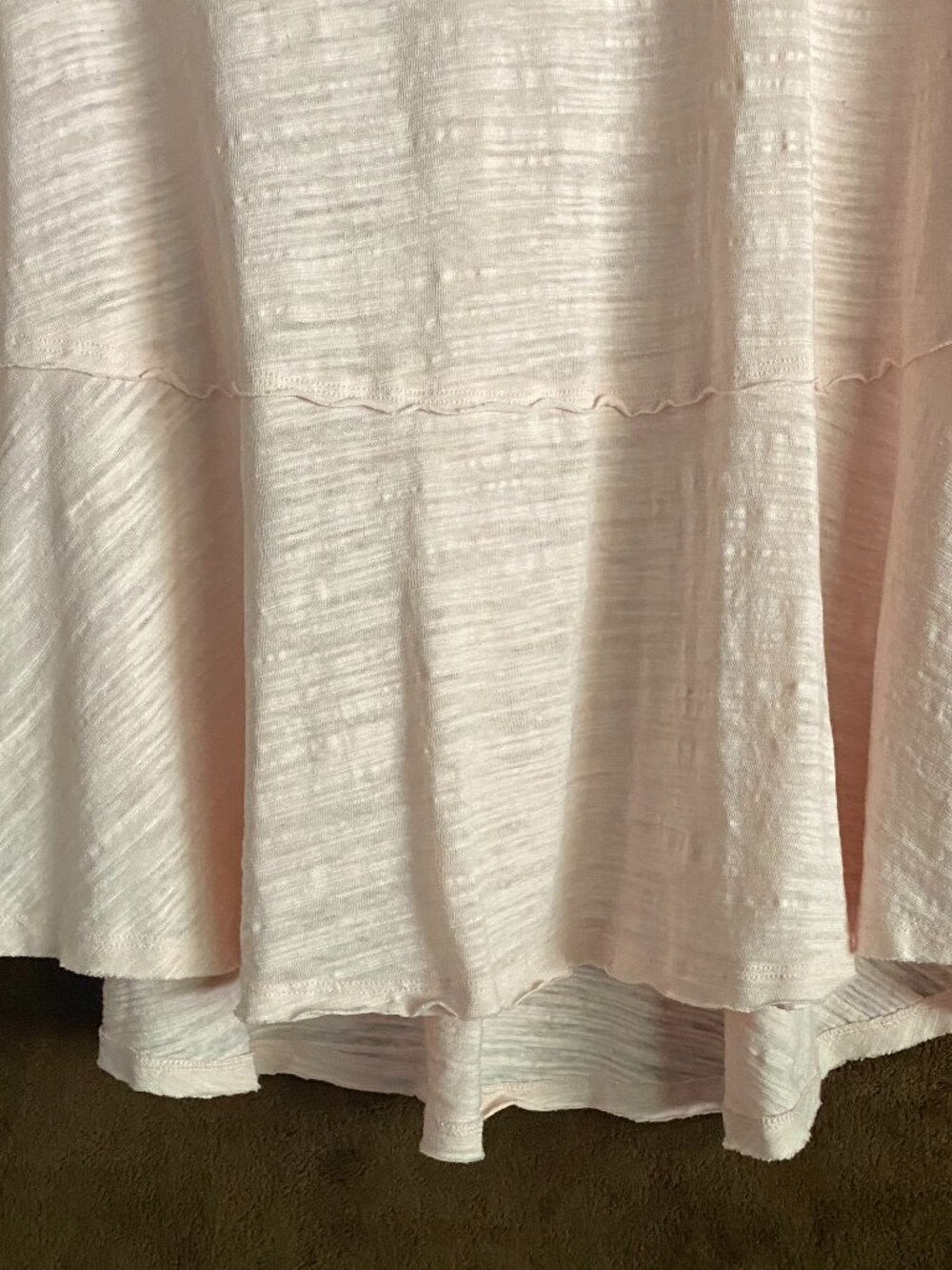We The Free, short sleeve, light pink, tunic w/slight bottom flare, size XL - Picture 6 of 10